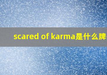 scared of karma是什么牌子